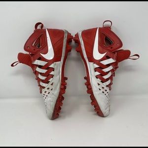 Nike Huarache Men’s Size 10.5 Lacrosse Cleats Red/White